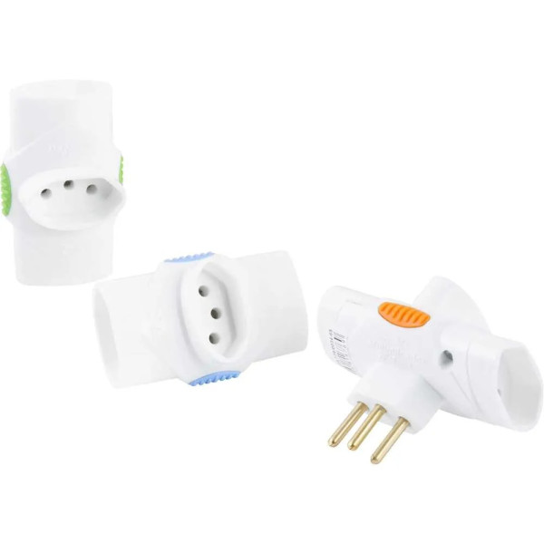 ADAPTADOR PINO T 3 SAIDAS 2P+T N1676 DANEVA