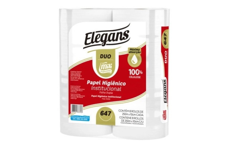 Papel higiênico Duo Rolão C/8 rolos