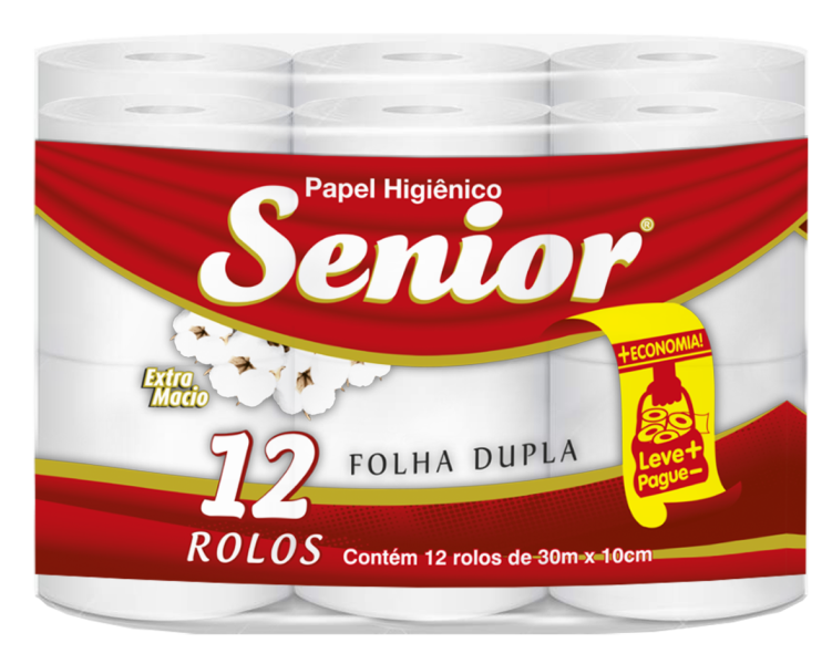 Papel higiênico Senior folha dupla 1x12