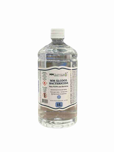 Alcool 46% bactericida 1L com tampa