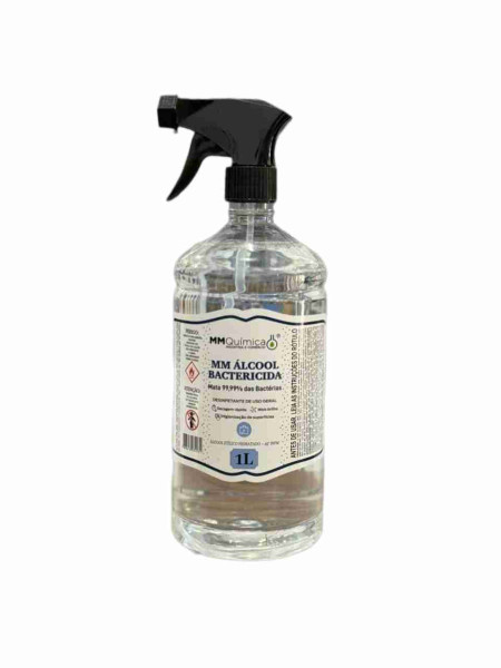 Alcool 46% bactericida 1L com spray